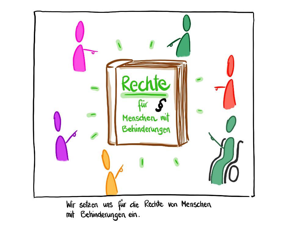 Wir setzen uns für die Rechte von Menschen mit Behinderungen ein.