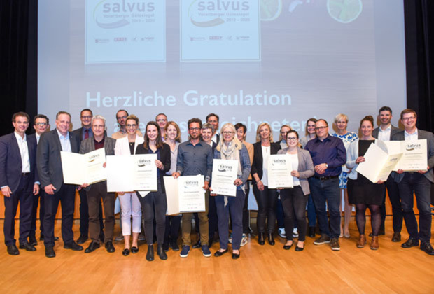 Alle PreisträgerInnen der Salvus-Gala. (Foto: Land/Mittelberger)